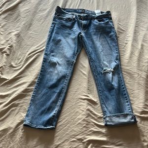 Levi mid-rise slim cuffed jeans